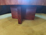 African Mahogany Round Coffee Table with custom base