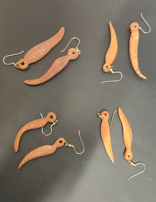 Koa earrings