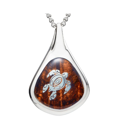 Latitude's Collection Honu Koa Pendant Necklace