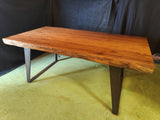 Reclaimed Zebra Wood Slab Dining Room Table