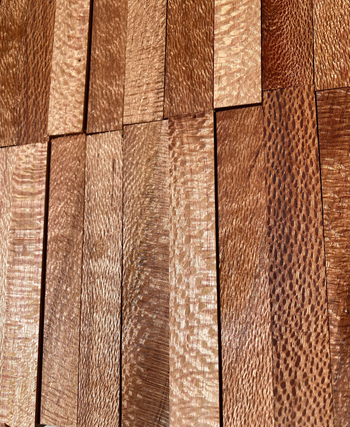 Figured Silk-Oak Pen Blank Set (Buy 5 get one free!)