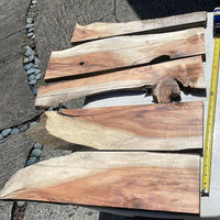 Live Edge Figured Koa boards 5@20-23”x2-6”x1”