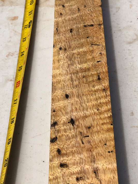 Ultra curly mango spindle/pool cue turning blank 24”x2”x1 7/8”