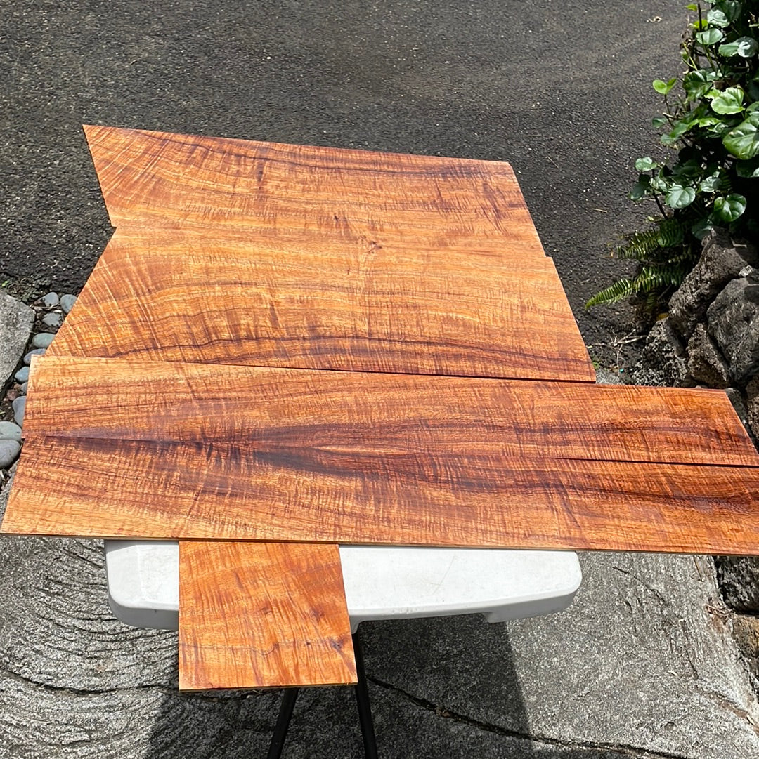 4A Curly Koa Jumbo Guitar 4 pc