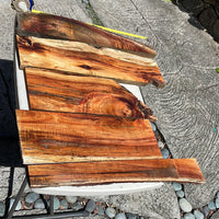 Rustic Distressed Live Edge Figured Koa boards 5@18-24”x2-6.5”x5/8-1”