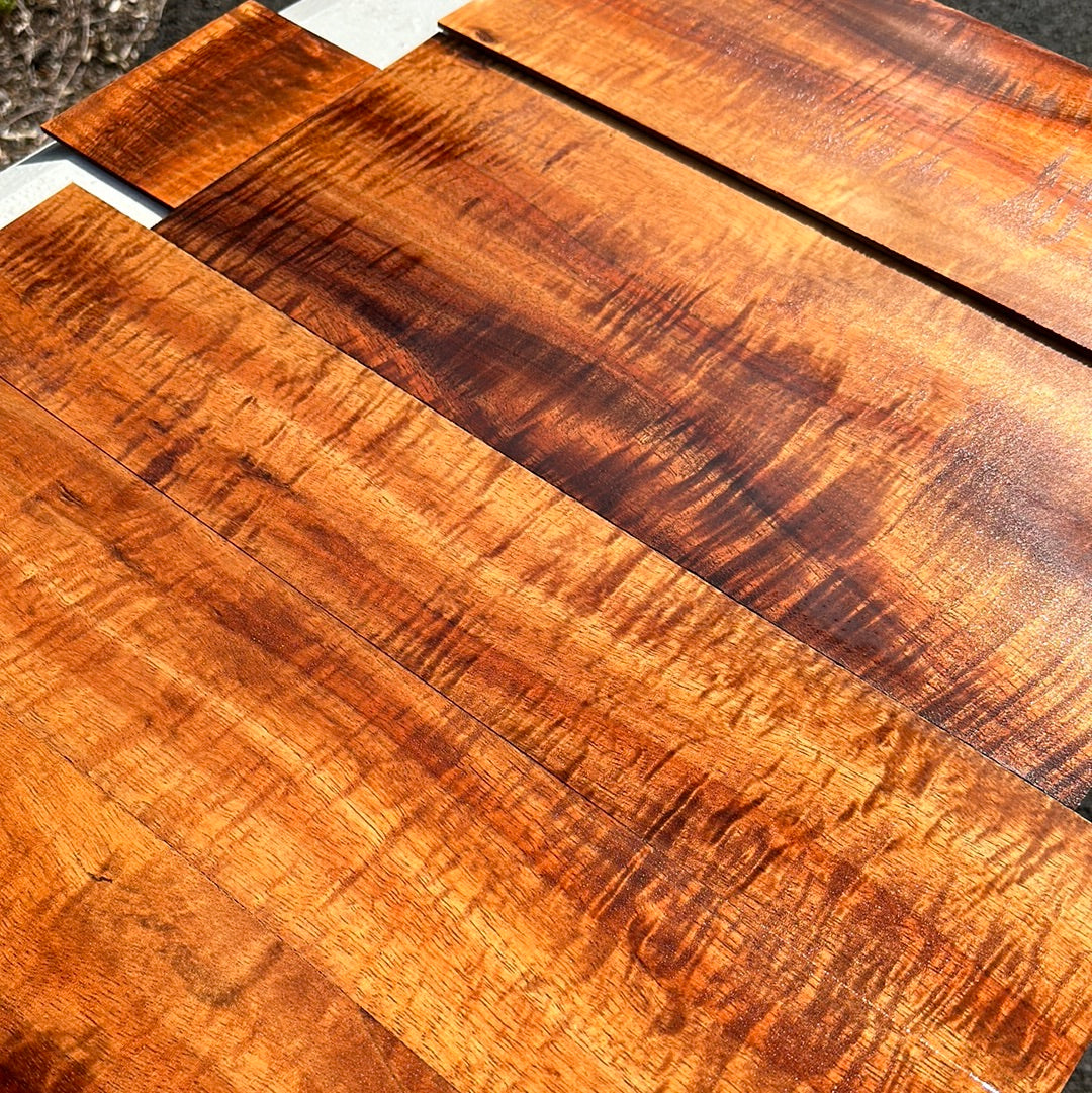 4A Curly Koa Tenor ukulele 6 piece set