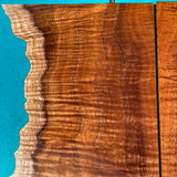 Curly Koa Instrument Head Plate 6.5”x4”x4mm Live Edge