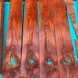 Kamani Wood 25 piece lot for laser, wood burning, jewelry, hobby wood