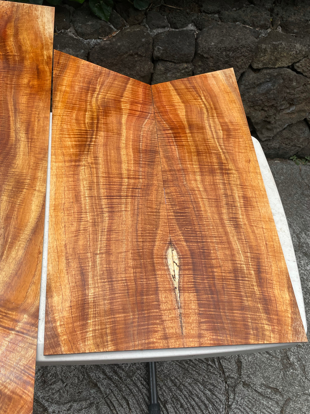 4A Curly Hawaiian Koa Jumbo Guitar 4 piece set