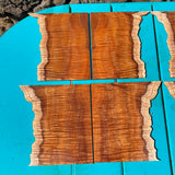 Curly Koa Instrument Head Plate 6.5”x4”x4mm Live Edge
