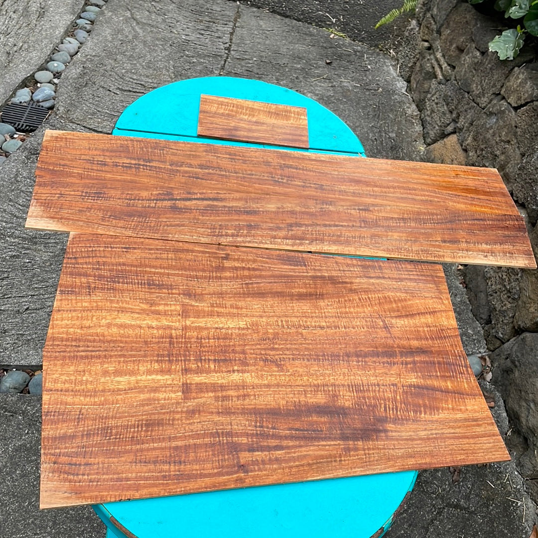 4A Curly Koa Jumbo Guitar 4 piece set
