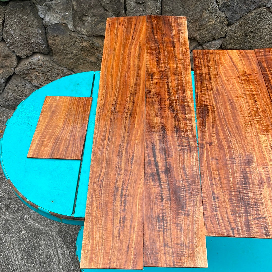 4A Curly Koa Jumbo Guitar 4 piece set