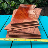 Kamani Wood 14 piece lot for laser, wood burning, jewelry, hobby wood