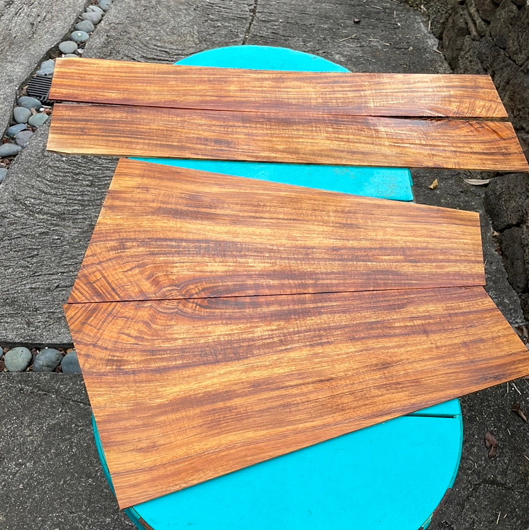 3A Curly Koa Jumbo Guitar 4 piece set
