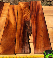 Reclaimed curly Koa boards 5@21-23.5”x2.5-5”x1”