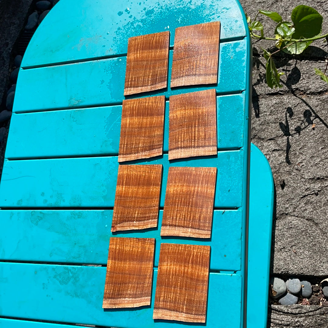 Curly Koa Instrument Grade Guitar/Ukulele Headplates