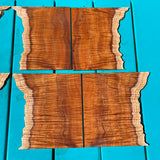 Curly Koa Instrument Head Plate 6.5”x4”x4mm Live Edge