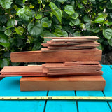 Kamani Wood 25 piece lot for laser, wood burning, jewelry, hobby wood