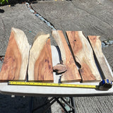 Live Edge Figured Koa boards 5@20-23”x2-6”x1”