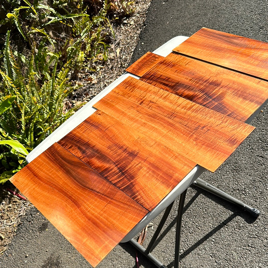 4A Curly Koa Tenor ukulele 6 piece set