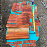 Kamani Wood 25 piece lot for laser, wood burning, jewelry, hobby wood