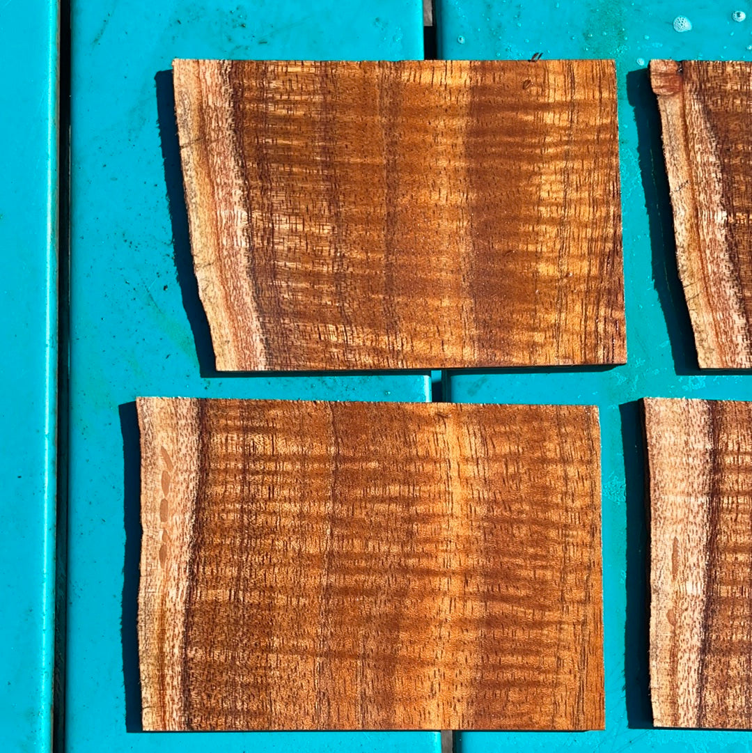 Curly Koa Instrument Grade Guitar/Ukulele Headplates