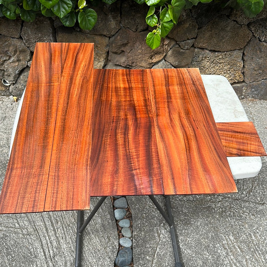 4A Curly Koa Jumbo Western Guitar 4 piece set