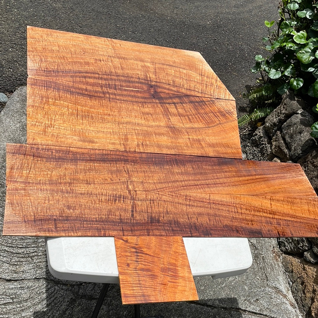 4A Curly Koa Jumbo Guitar 4 pc