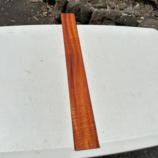 Figured Koa ukulele fret board