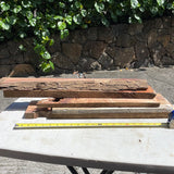 Rustic Distressed Live Edge Figured Koa boards 5@18-24”x2-6.5”x5/8-1”