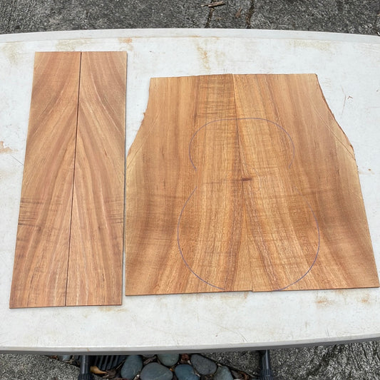 Figured Koa Soprano Ukulele 4pc set