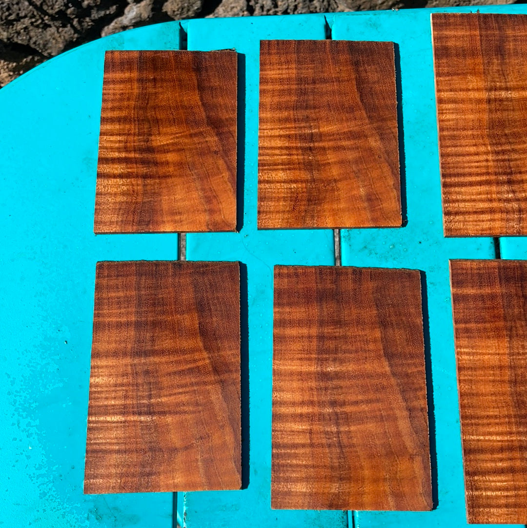 Curly Koa Instrument Grade Guitar/Ukulele Headplates