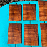 Curly Koa Instrument Grade Guitar/Ukulele Headplates