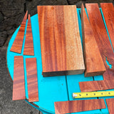 Kamani Wood 25 piece lot for laser, wood burning, jewelry, hobby wood