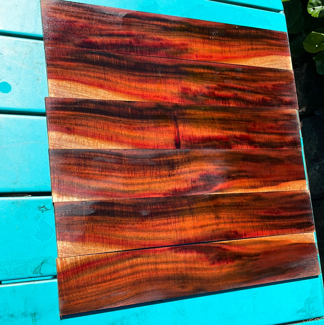 Figured Milo Ukulele Fret board blank