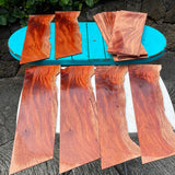 Kamani Wood 14 piece lot for laser, wood burning, jewelry, hobby wood