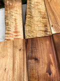 Reclaimed Mango, Earpod, Koa knife handle blanks 7@9-10”x3-4”x7/4”