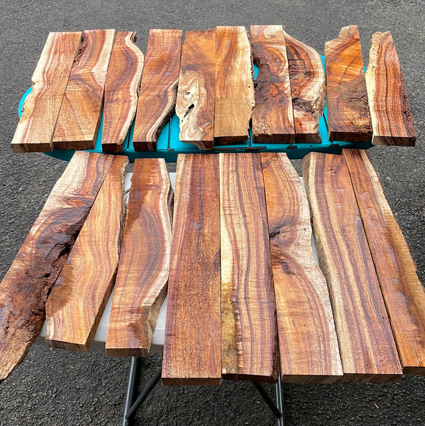 Reclaimed Salvaged Curly Koa boards 6 pieces