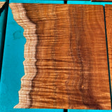 Curly Koa Instrument Head Plate 6.5”x4”x4mm Live Edge