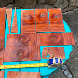 Kamani Wood 25 piece lot for laser, wood burning, jewelry, hobby wood