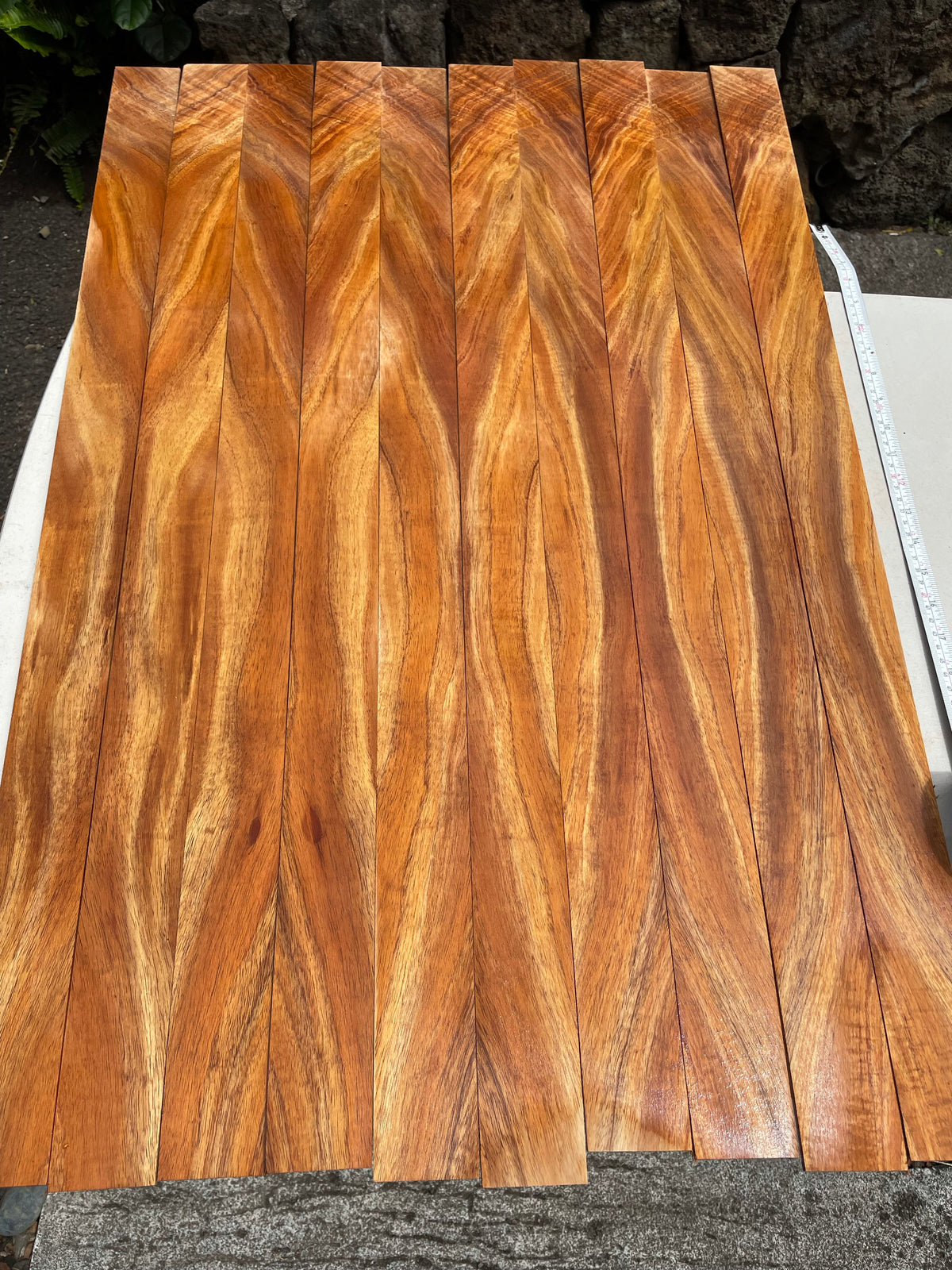 3A Curly Koa Ukulele/Instrument Bindings 36”x2 1/4”x4mm