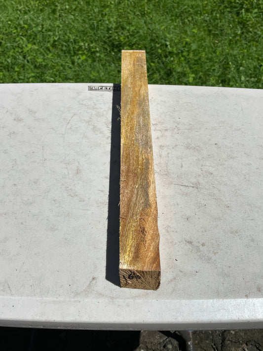 Curly Mango Pool Cue turning blank
